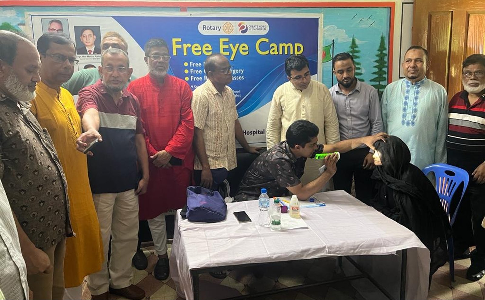 রোটারী ক্লাব অব সিলেট সেন্ট্রালের উদ্যোগে ফ্রি চক্ষু শিবির উদ্বোধন
