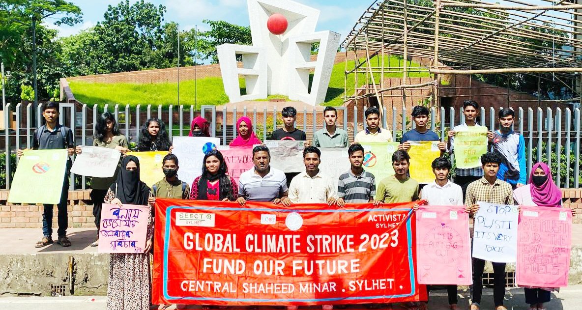 বিশ্ব জলবায়ু ধর্মঘট পালন করেছে সিক্ত বাংলাদেশ সিলেট