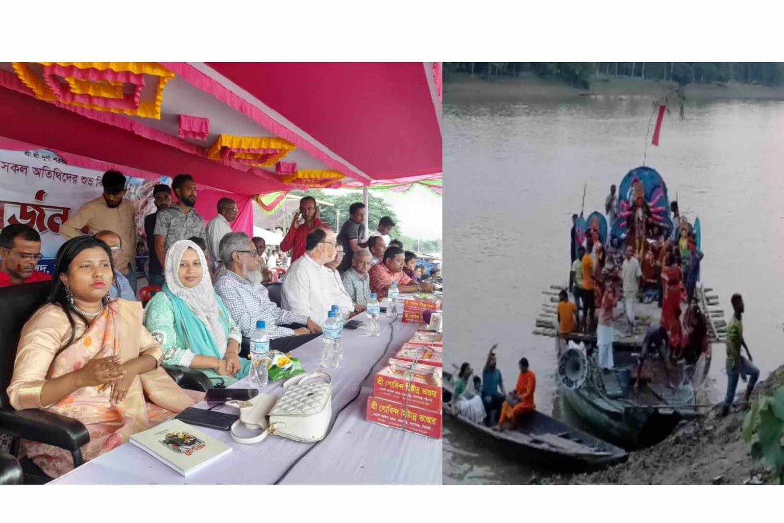 বালাগঞ্জে প্রতিমা বিসর্জনে শেষ হলো দুর্গোৎসব