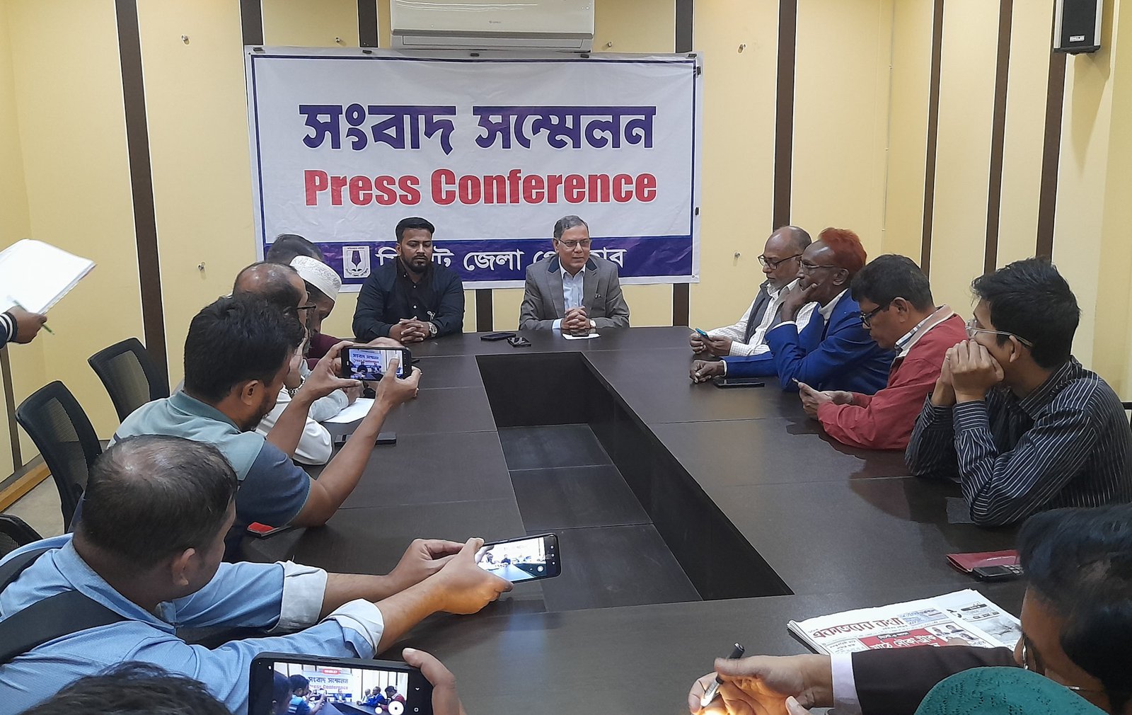 সিলেট-৫ আসনের প্রার্থী মাসুক উদ্দিনের পক্ষে সংবাদ সম্মেলন