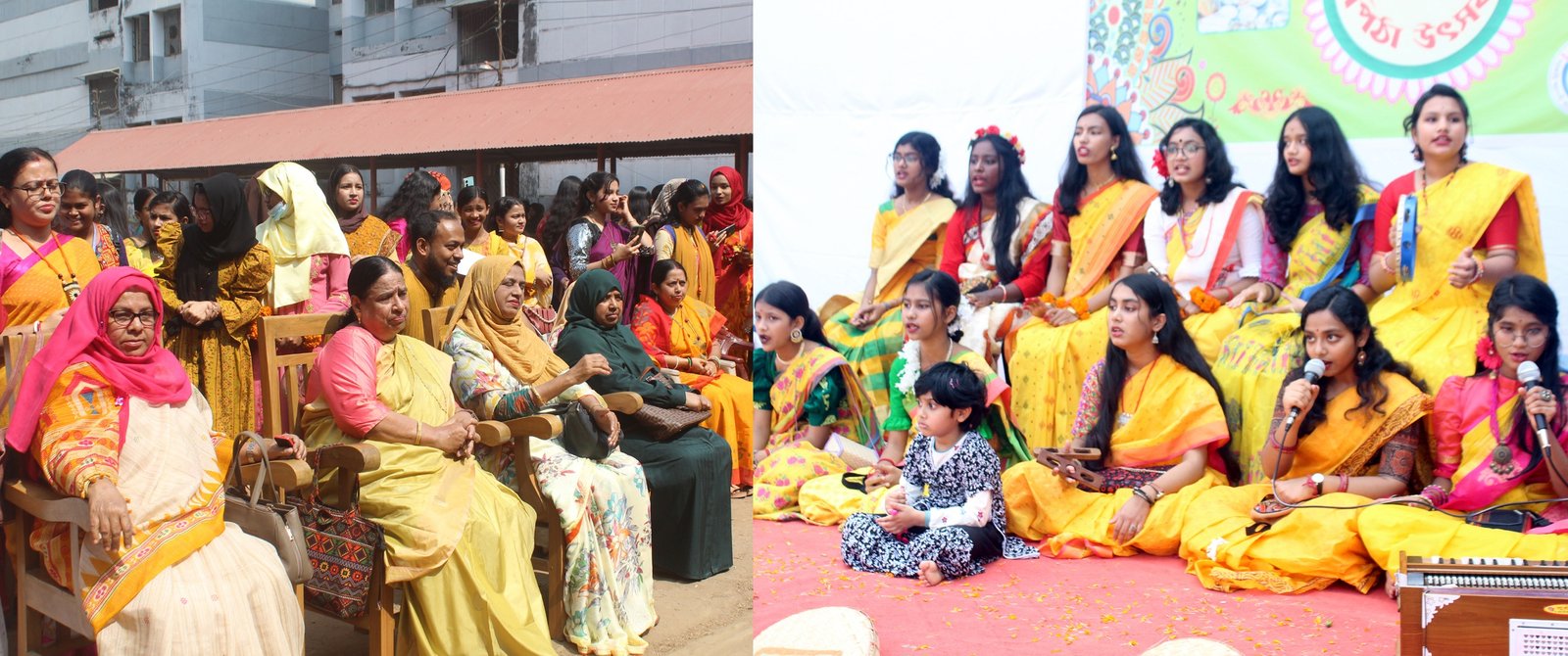 সিলেট সরকারী অগ্রগামী বালিকা উচ্চ বিদ্যালয় ও কলেজে বসন্ত বরণ অনুষ্ঠান সম্পন্ন