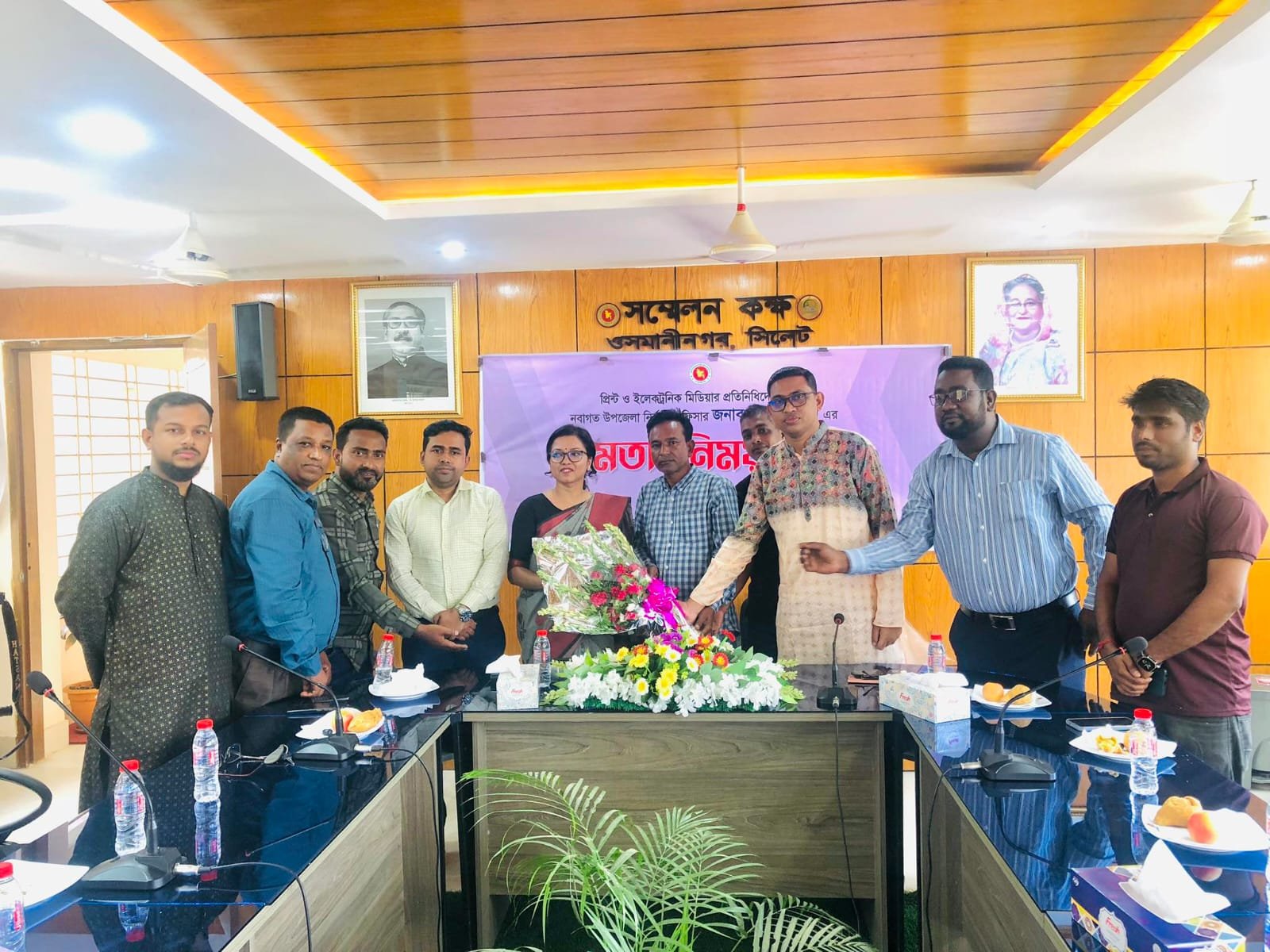 ওসমানীনগরে সাংবাদিকদের সাথে নবাগত ইউএনও এর মতবিনিময়