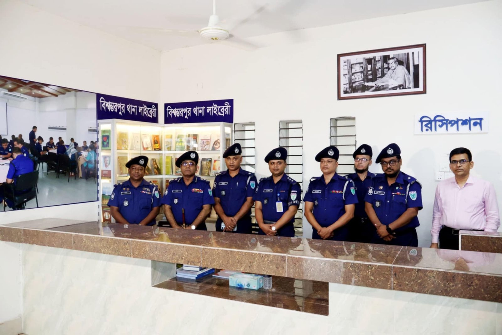 বিশ্বম্ভরপুর থানায় ব্রেস্ট ফিডিং কর্নার ও লাইব্রেরি উদ্বোধন করলেন ডিআইজি