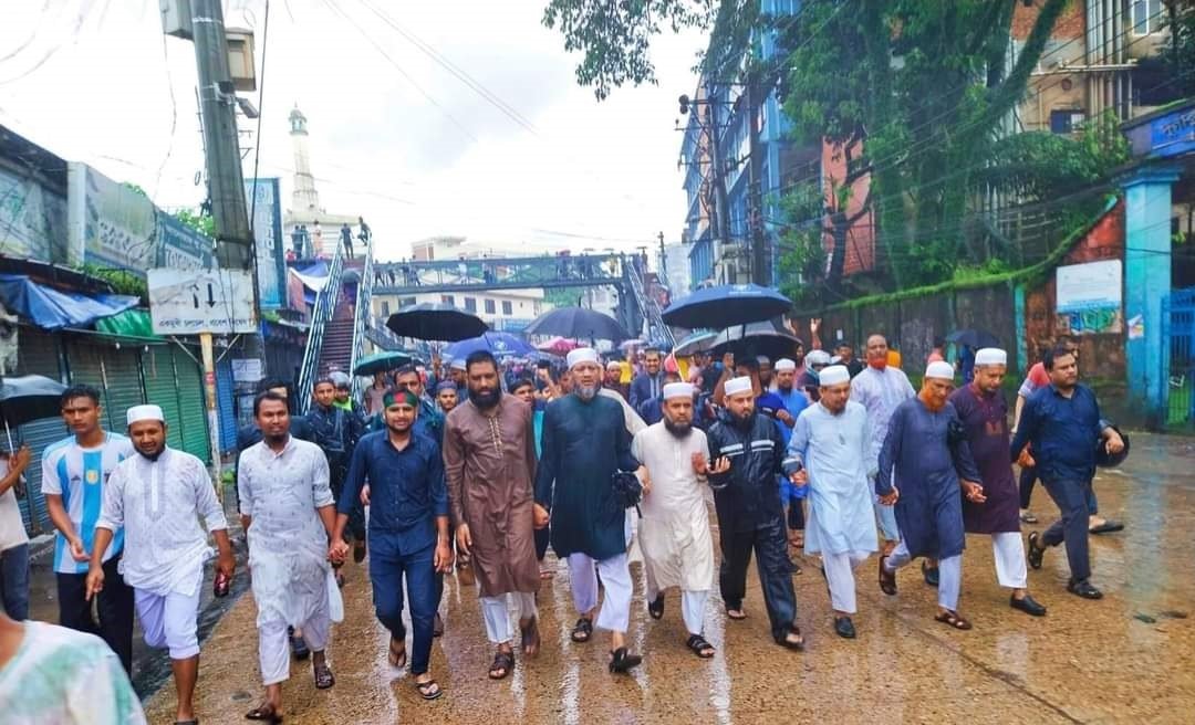 সৈরাচারের পতনে মহানগর খেলাফত মজলিসের শোকরানা মিছিল সমাবেশ