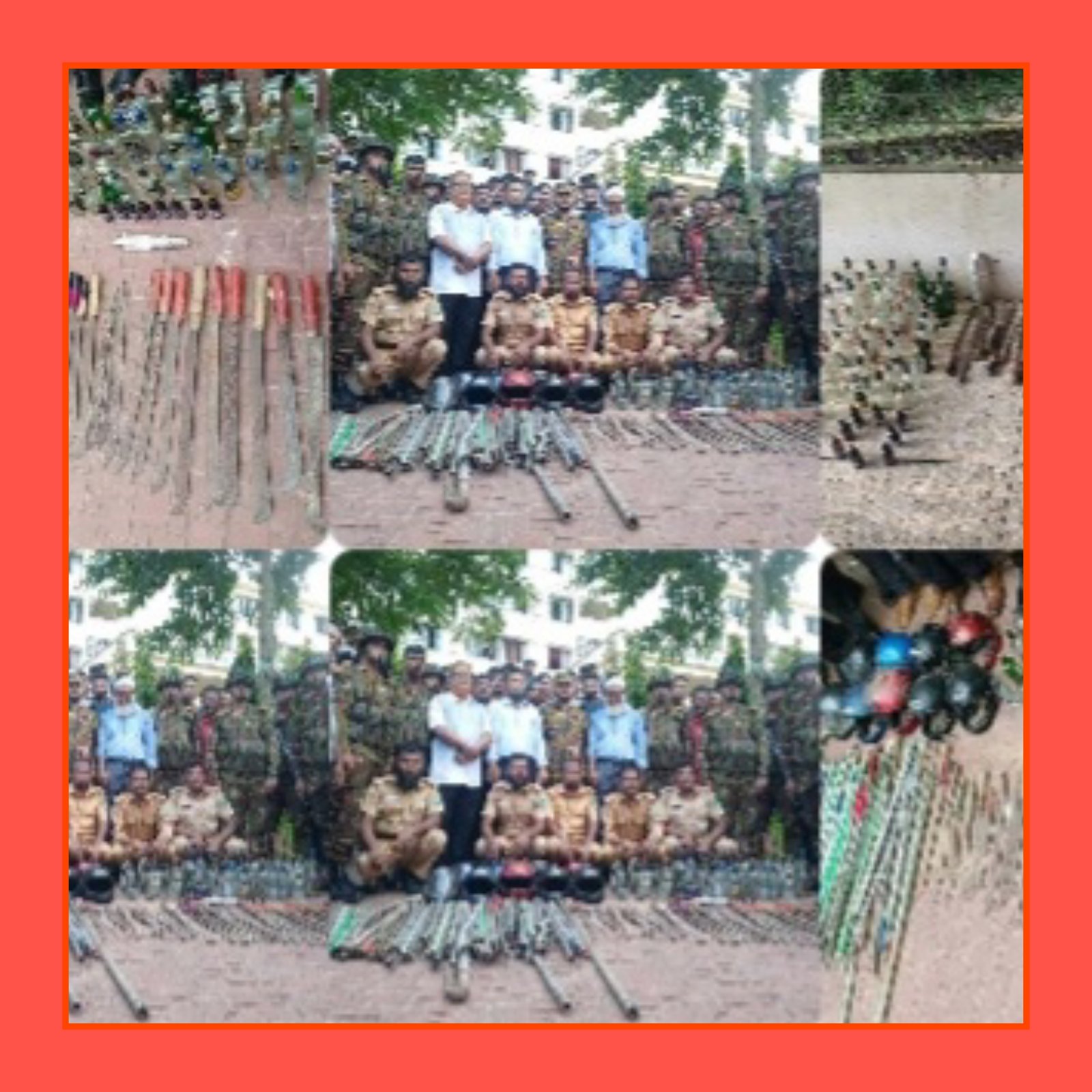 সিলেট সিকৃবির আবাসিক হলে সেনাবাহিনীর অভিযানে বিপুল পরিমাণ অস্ত্র উদ্ধার