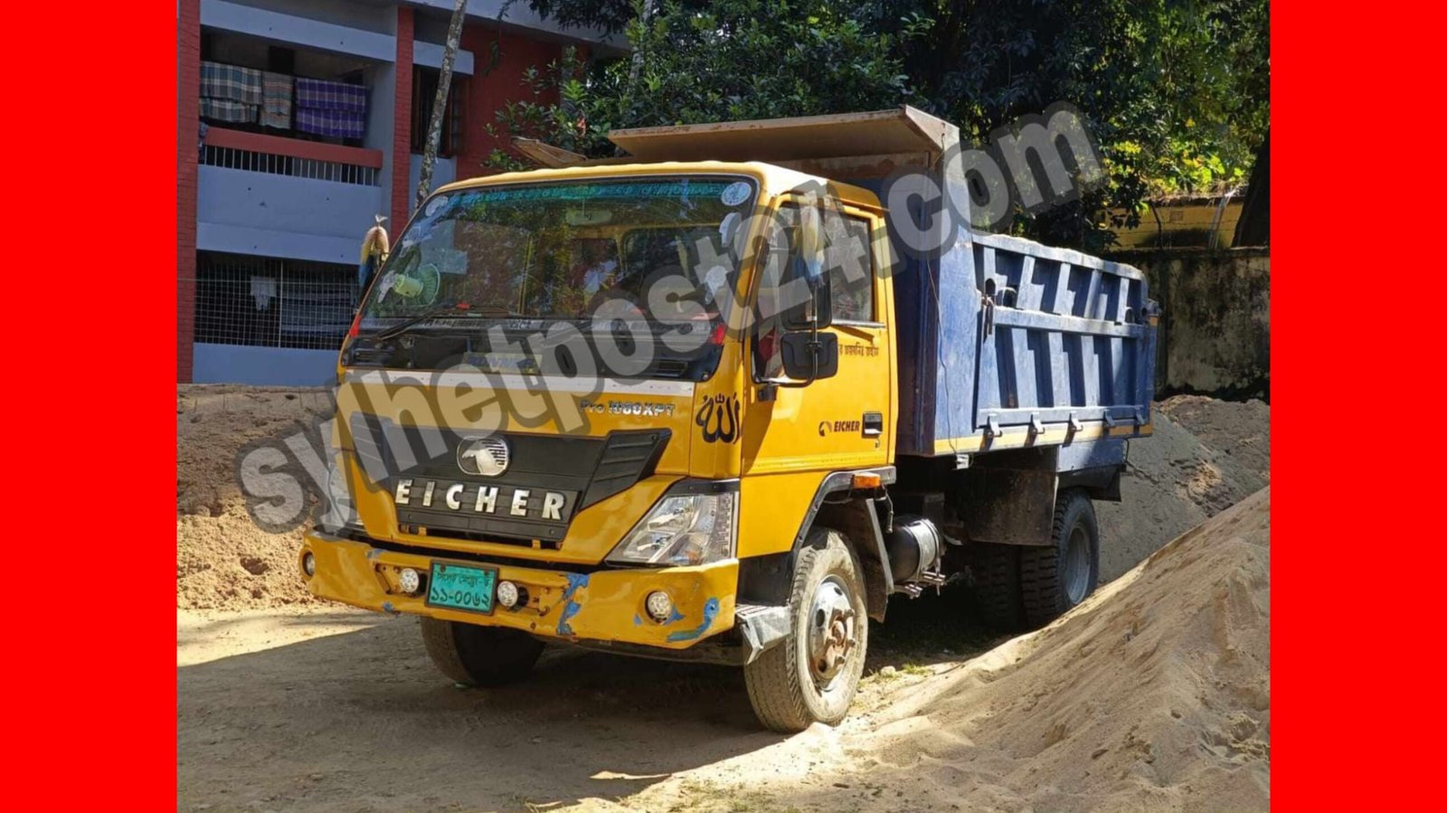 জৈন্তাপুরে টাস্কফোর্সের অভিযান, বালু বোঝাই ট্রাক জব্দ