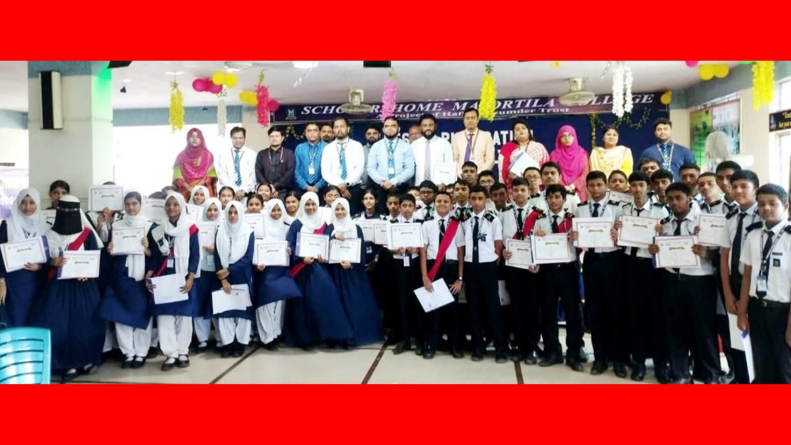 স্কলার্সহোম কলেজের মাধ্যমিক সেকশনের পরীক্ষার ফলাফল ঘোষণা ও পুরস্কার বিতরণ