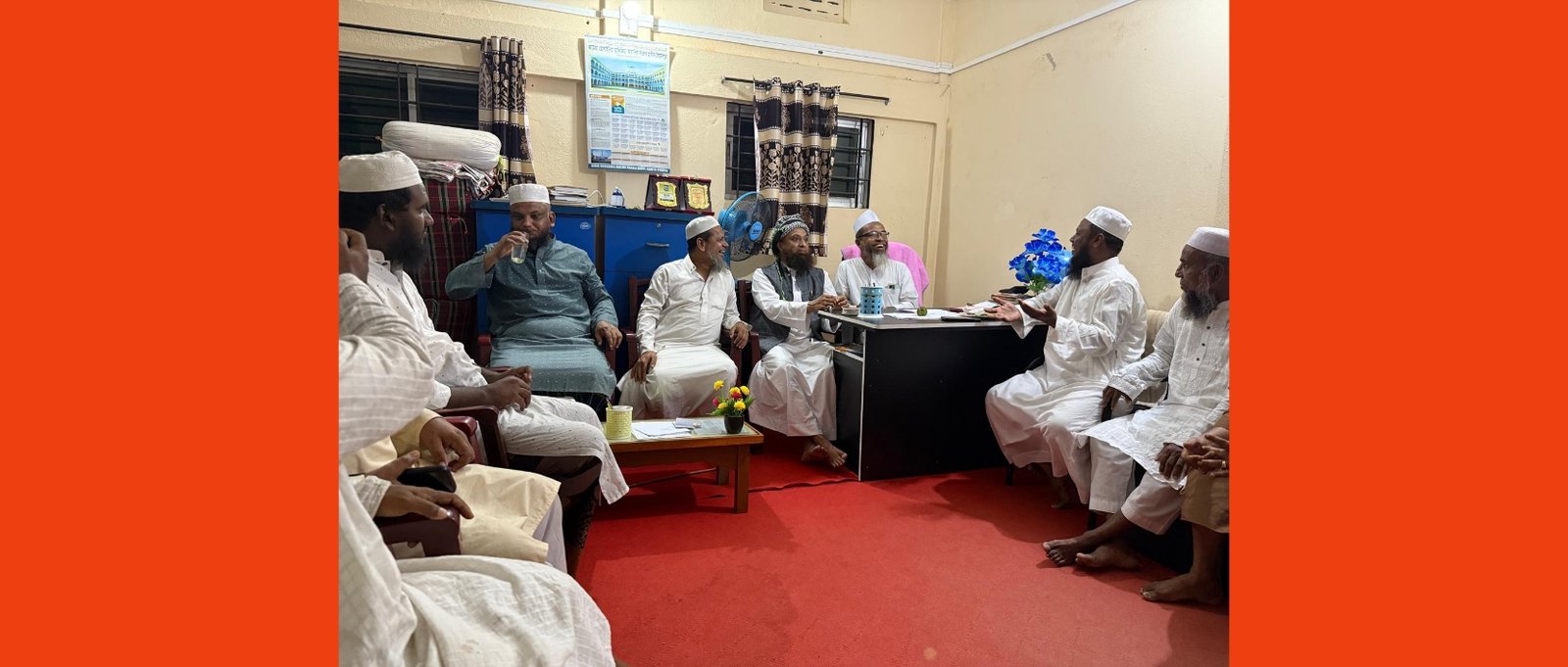 জগন্নাথপুর জমিয়তের সভাপতি মাসরুর কাসেমীর সাথে হাম্মাদ গাজিনগরীর বৈঠক.