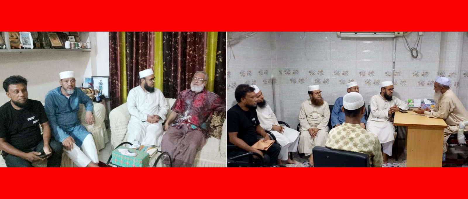 বিশিষ্টজনের সাথে খেলাফত মজলিস প্রার্থী মাওলানা তাজুল ইসলাম হাসানের সৌজন্য সাক্ষাত