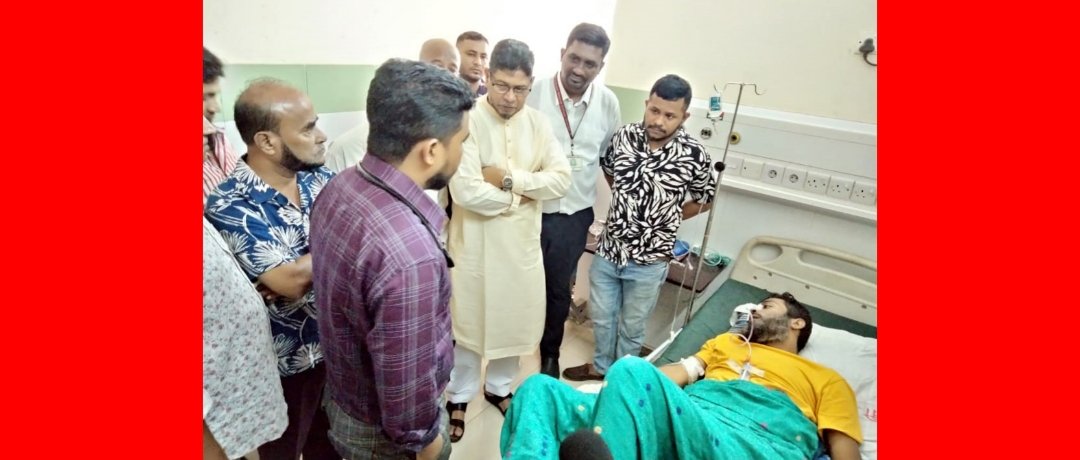 অসুস্থ যুবদল নেতা আলীর পাশে বদরুজ্জামান সেলিম
