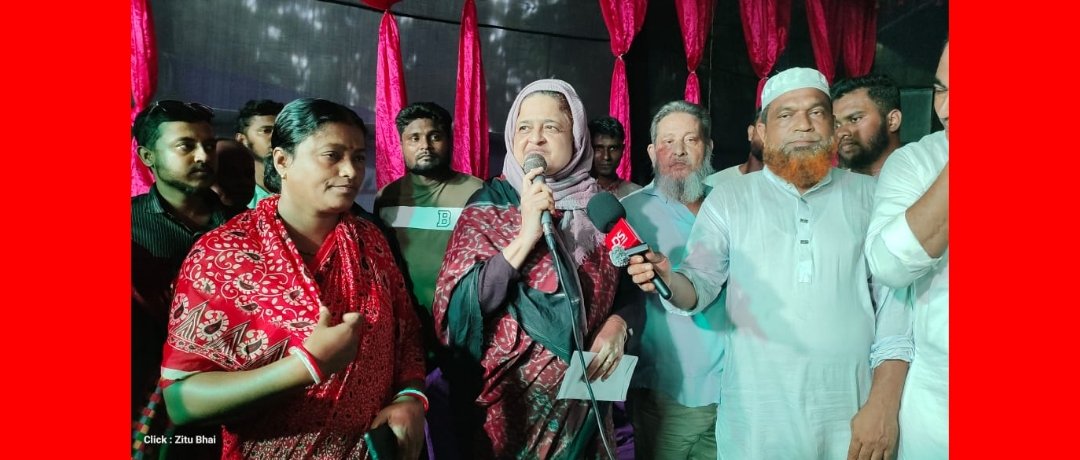 ওসমানীনগরে পূজা মন্ডপ পরির্দশন করলেন ইলিয়াসপত্নী লুনা