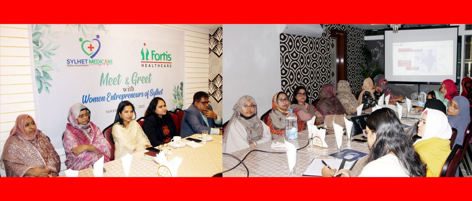 নারীদের স্বাস্থ্যসেবা নিয়ে সিলেট মেডিকেয়ার ও ফর্টিস হেলথ কেয়ারের মতবিনিময় সভা