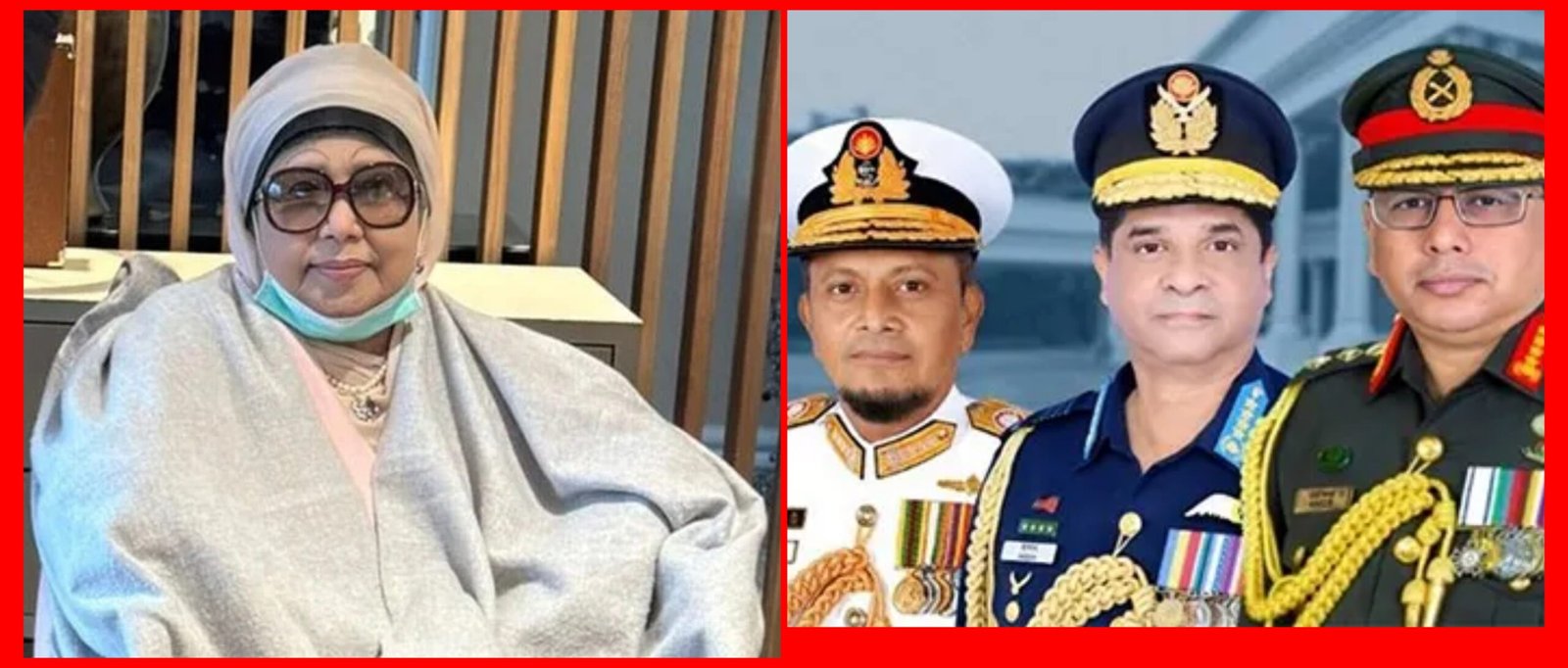 খালেদা জিয়াকে দেখতে হাসপাতালে তিন বাহিনীর প্রধান