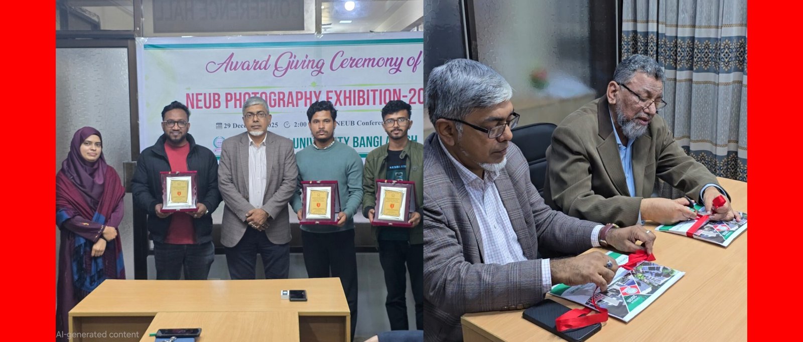 নর্থ ইস্ট ইউনিভার্সিটিতে আলোকচিত্র প্রদর্শনীর পুরস্কার বিতরণী সম্পন্ন