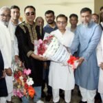 সিলেট-১ আসনের নবনির্বাচিত এমপি খন্দকার মুক্তাদিরকে দোকান মালিক সমিতির শুভেচ্ছা