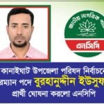 কানাইঘাট উপজেলা চেয়ারম্যান পদে এনসিপির প্রার্থী বুরহানুদ্দীন ইউসুফ