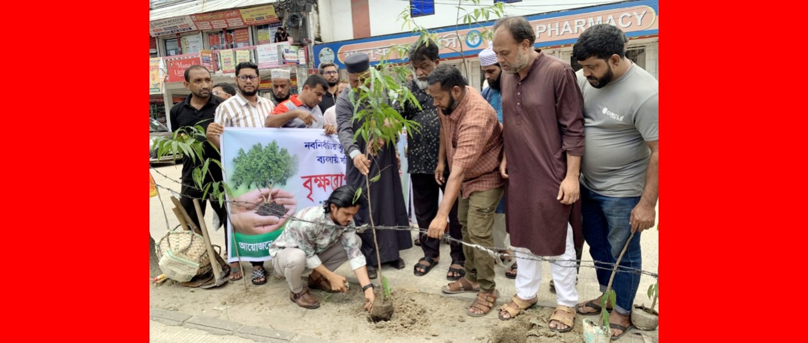 বৃহত্তর মদিনা মার্কেট ব্যবসায়ী সমিতির উদ্যোগে বৃক্ষরোপণ কর্মসূচি পালিত
