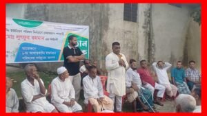 শান্তির বাজারে চেয়ারম্যান প্রার্থী শেখ মো. লুৎফুর রহমানের নির্বাচনী উঠান বৈঠক
