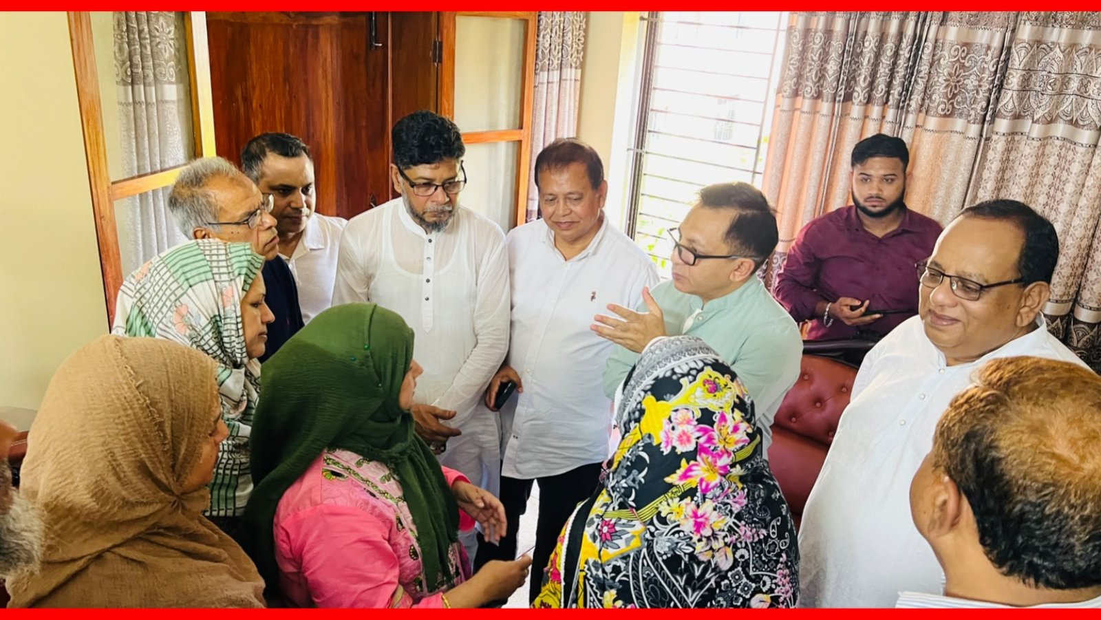 রায়নগরে নিহত দম্পতির স্বজনদের সমবেদনা জানালেন খন্দকার মুক্তাদির