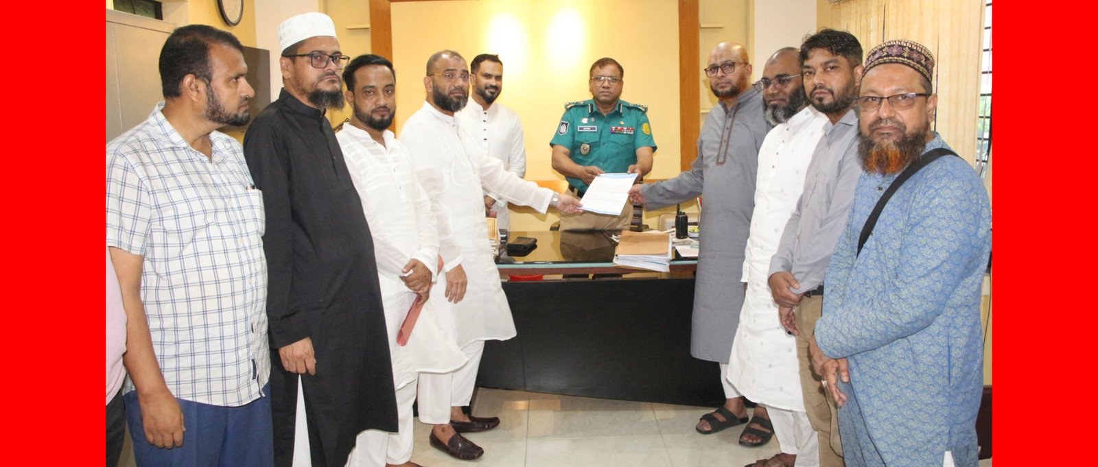 বানিজ্য মেলা বন্ধের দাবি জানিয়ে সিলেটের জেলা প্রশাসক ও পুলিশ কমিশনারের কাছে স্মারকলিপি