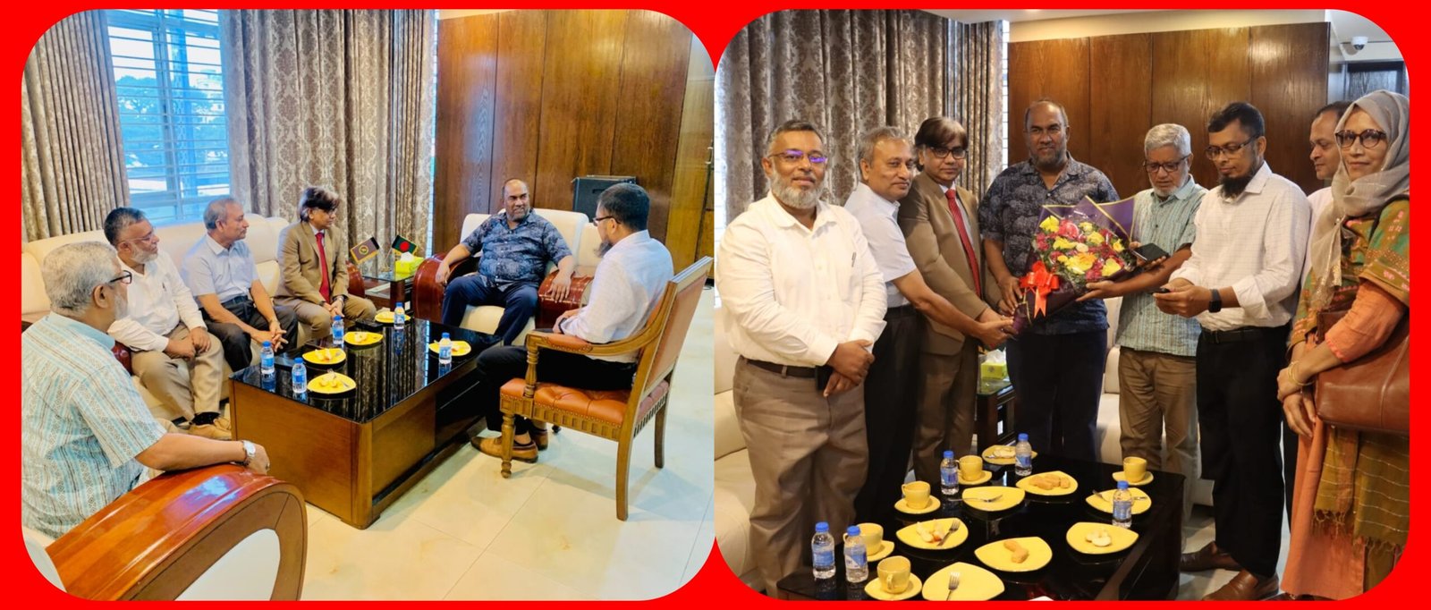 সিসিক প্রশাসকের সঙ্গে সিকৃবি উপাচার্যের সৌজন্য সাক্ষাৎ