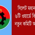 সিলেট মহানগরীর ৬টি ওয়ার্ডে বিএনপির নতুন কমিটি অনুমোদন