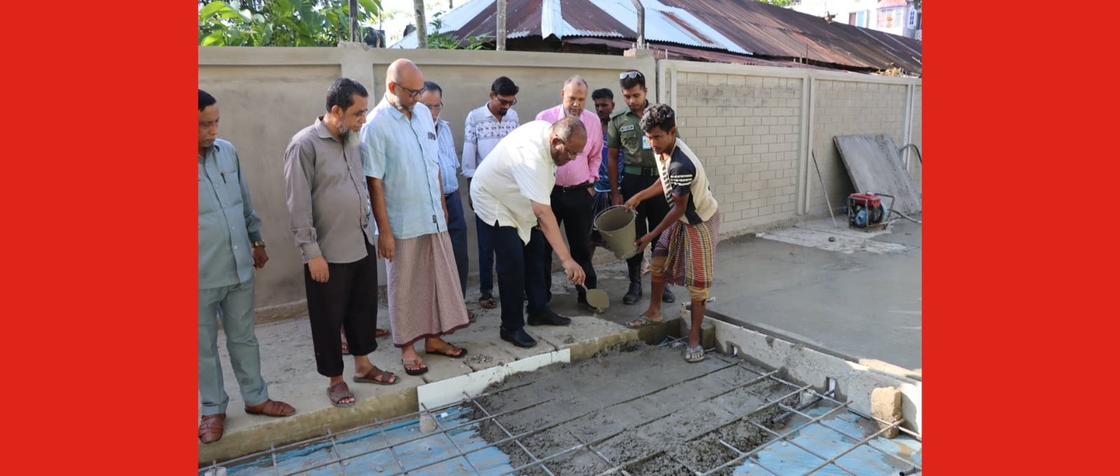 লাউয়াই ও তপোবন আবাসিক এলাকায় সিসিক প্রশাসকের পরিদর্শন
